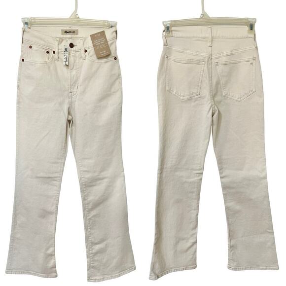 Madewell The Perfect Vintage Flare Crop Jeans Size 25 Vintage Canvas Preppy NWT - Picture 1 of 5